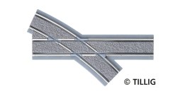 TILLIG 87169 - Bogenkreuzung rechts Asphalt (TT, H0m)